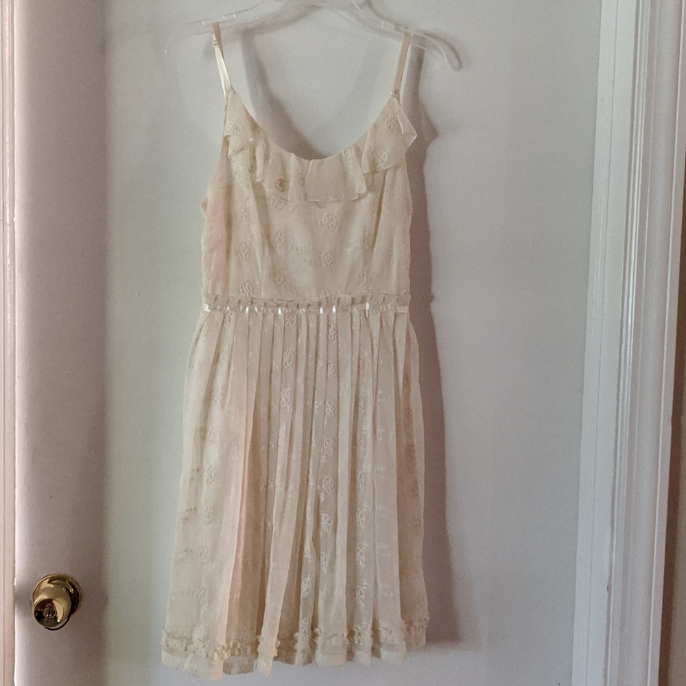 Cream lace summer dress